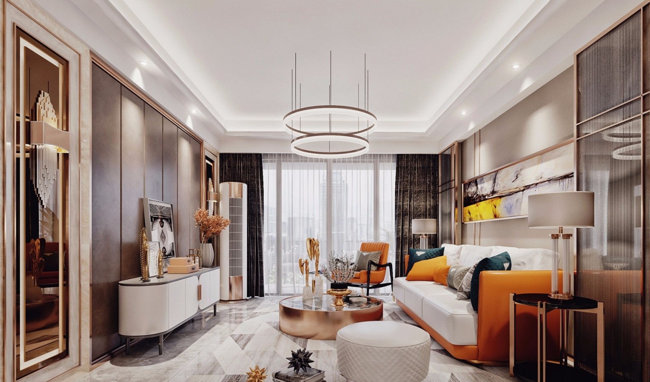 日照市外?；▓@現(xiàn)代風(fēng)格三居室裝修案例