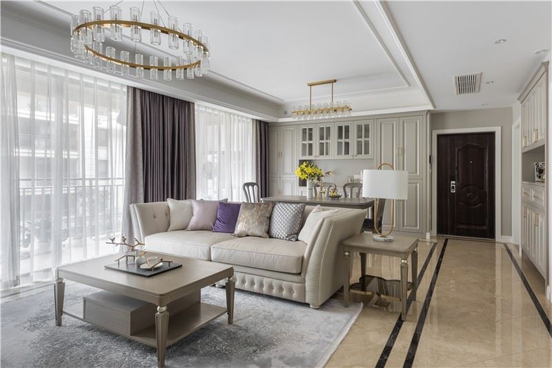 江門市恩平錦江花城美式風(fēng)格三居室裝修案例