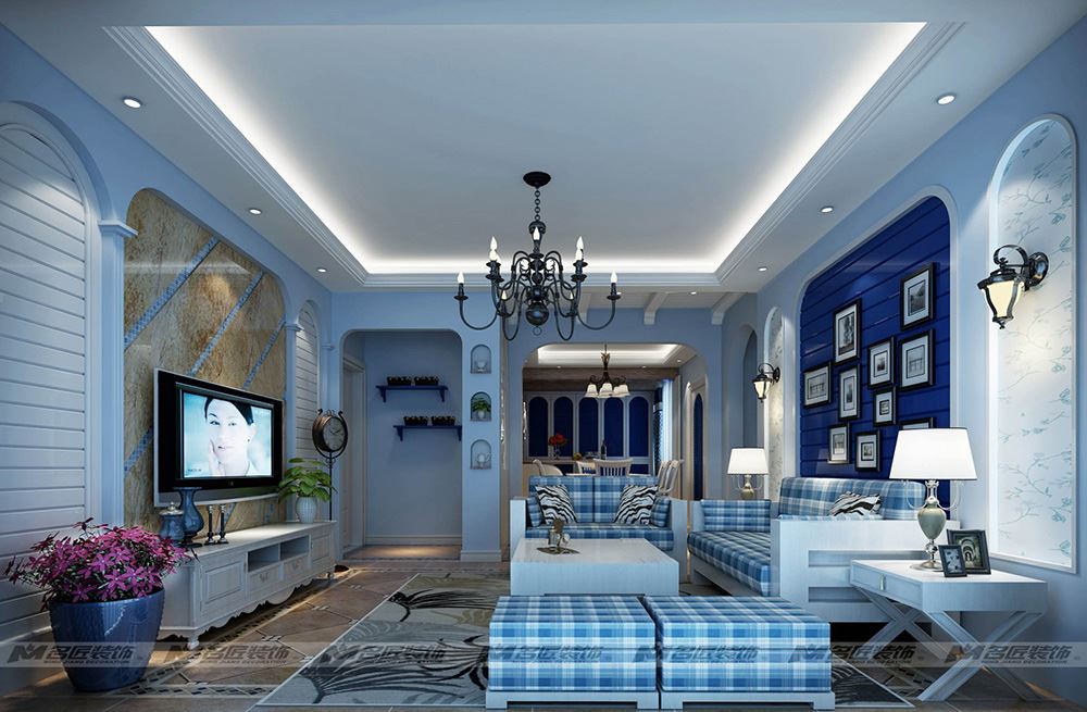 茂名市鉑金公館北歐風格三居室裝修案例