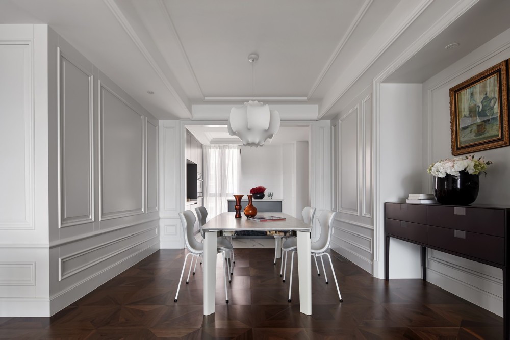 高雅簡(jiǎn)歐風(fēng)格室內(nèi)家裝案例效果圖-餐廳 高雅簡(jiǎn)歐風(fēng)格室內(nèi)家裝案例效果圖-餐廳