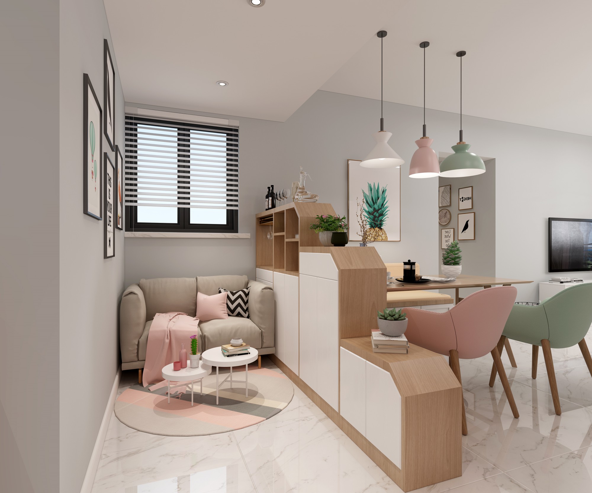 無(wú)錫市萬(wàn)科酩悅北歐風(fēng)格三居室裝修案例