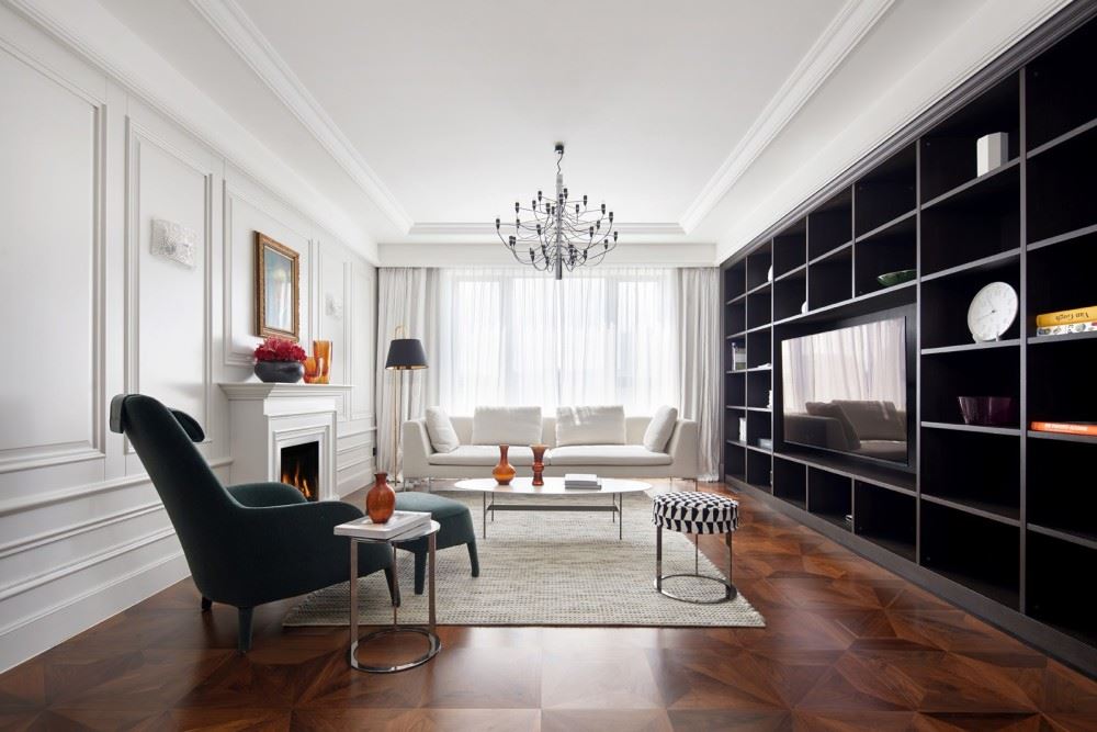 江門市鶴山堅美園歐式風格三居室裝修案例