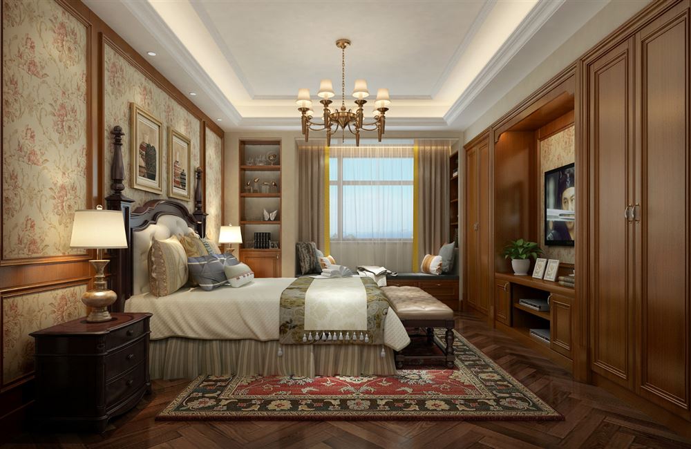 惠州市佳兆業(yè)東江新城別墅歐式風格三居室裝修案例