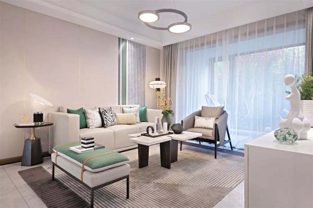 江門市德信園新中式風格三居室裝修案例