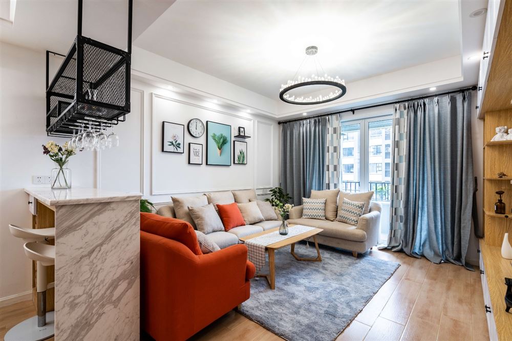 江門市奧園泉林黃金小鎮(zhèn)北歐風(fēng)格三居室裝修案例