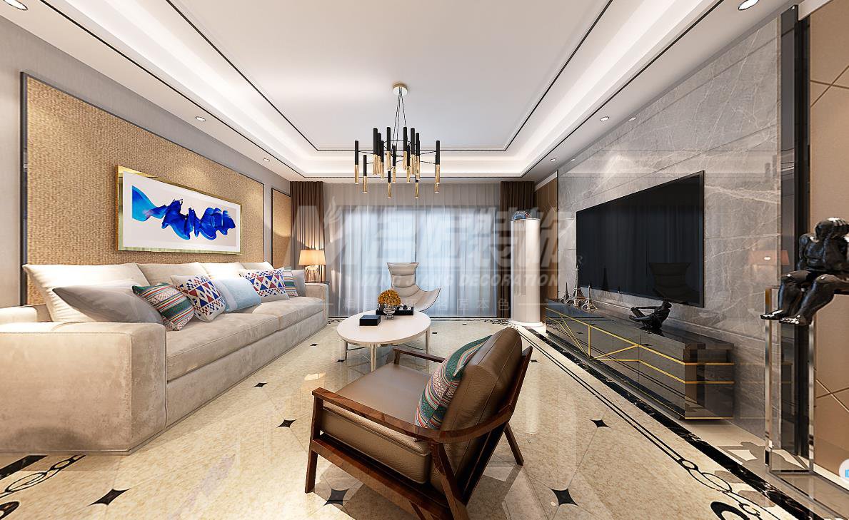 現(xiàn)代輕奢風(fēng)格室內(nèi)裝修設(shè)計效果圖-玫瑰園三居125平米-室內(nèi)客廳裝修設(shè)計 現(xiàn)代輕奢風(fēng)格室內(nèi)裝修設(shè)計效果圖-玫瑰園三居125平米-室內(nèi)客廳裝修設(shè)計