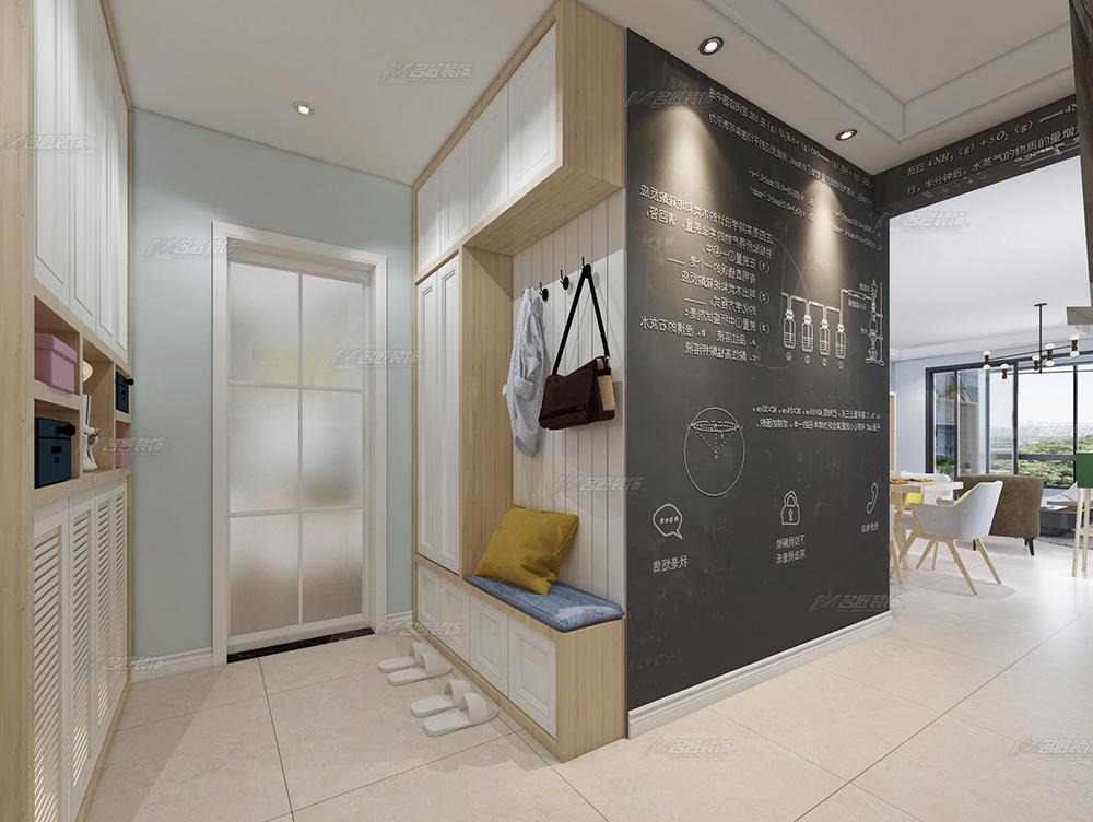 綠地璀璨天城三居135平米北歐風(fēng)格裝修案例-玄關(guān) 綠地璀璨天城三居135平米北歐風(fēng)格裝修案例-玄關(guān)