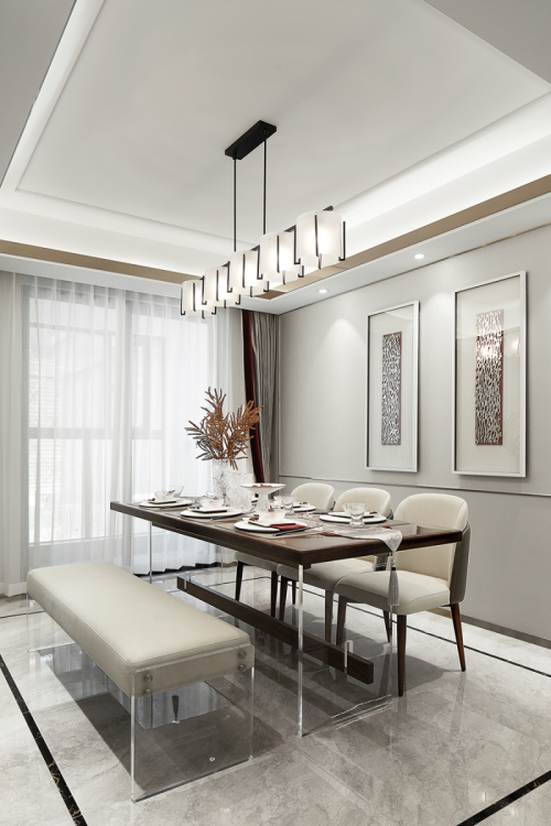 現(xiàn)代新中式風(fēng)格室內(nèi)設(shè)計家裝案例-餐廳 現(xiàn)代新中式風(fēng)格室內(nèi)設(shè)計家裝案例-餐廳