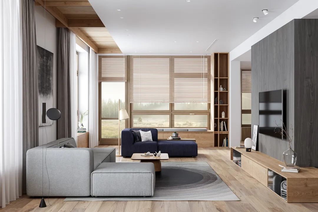 日系原木風(fēng)風(fēng)格家裝設(shè)計(jì)室內(nèi)裝修效果圖-客廳 日系原木風(fēng)風(fēng)格家裝設(shè)計(jì)室內(nèi)裝修效果圖-客廳