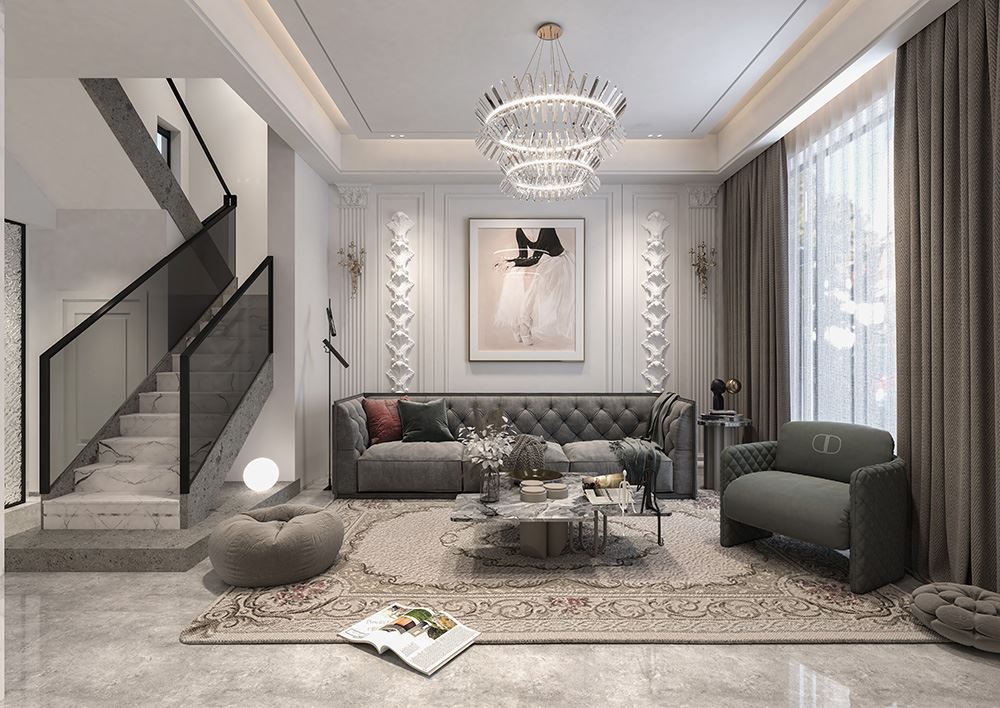 佛山市越秀星匯瀚府歐式風(fēng)格別墅裝修案例