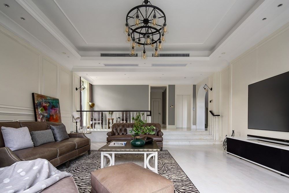 江門市名門壹號美式風(fēng)格別墅裝修案例