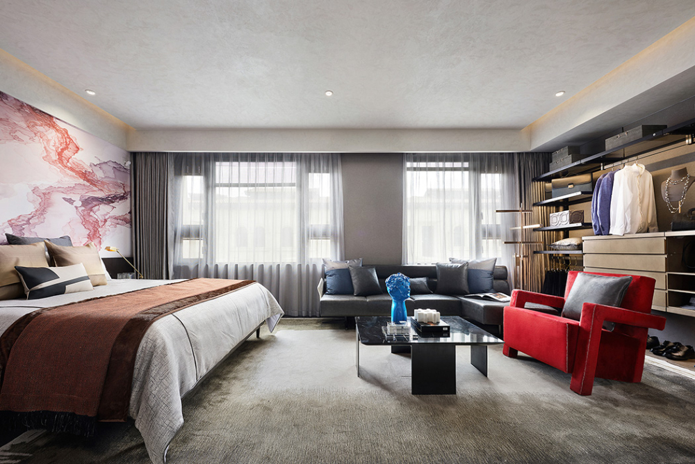 摩登前衛(wèi)風(fēng)格別墅家裝案例效果圖-臥室 摩登前衛(wèi)風(fēng)格別墅家裝案例效果圖-臥室