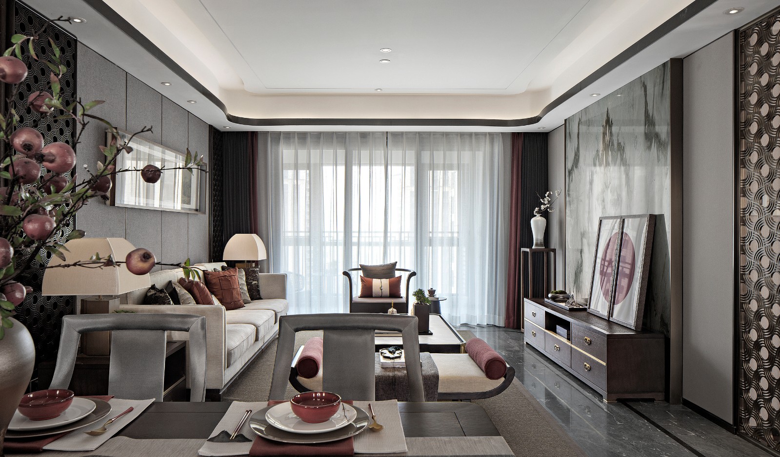 新中式風(fēng)格家裝設(shè)計室內(nèi)裝修效果圖-客廳 新中式風(fēng)格家裝設(shè)計室內(nèi)裝修效果圖-客廳