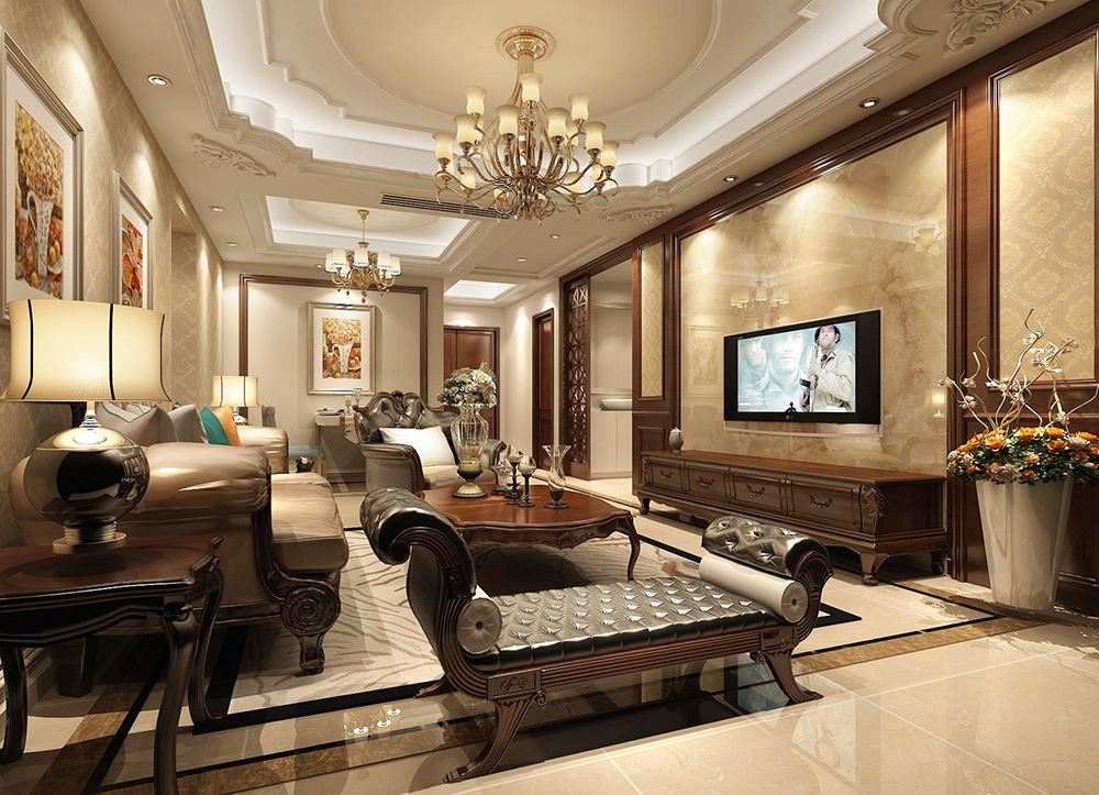 連云港市海州礦山院歐式風(fēng)格三居室裝修案例