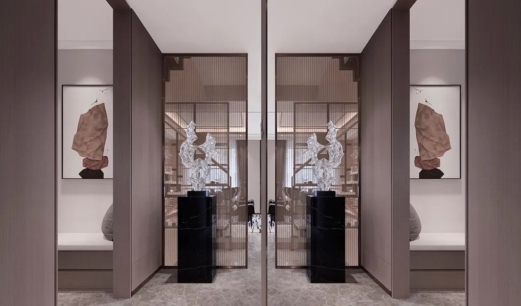 新中式風格別墅室內設計家裝案例-玄關 新中式風格別墅室內設計家裝案例-玄關