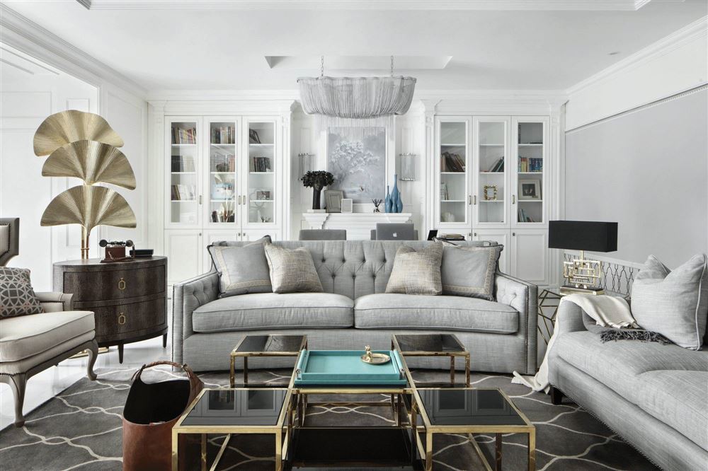 廣州市南沙奧園輕奢風(fēng)格四居室裝修案例