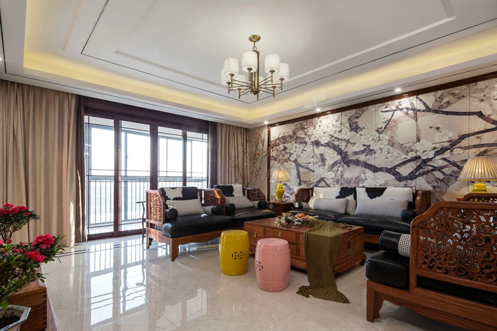 佛山市保利清能和府新中式風(fēng)格三居室裝修案例