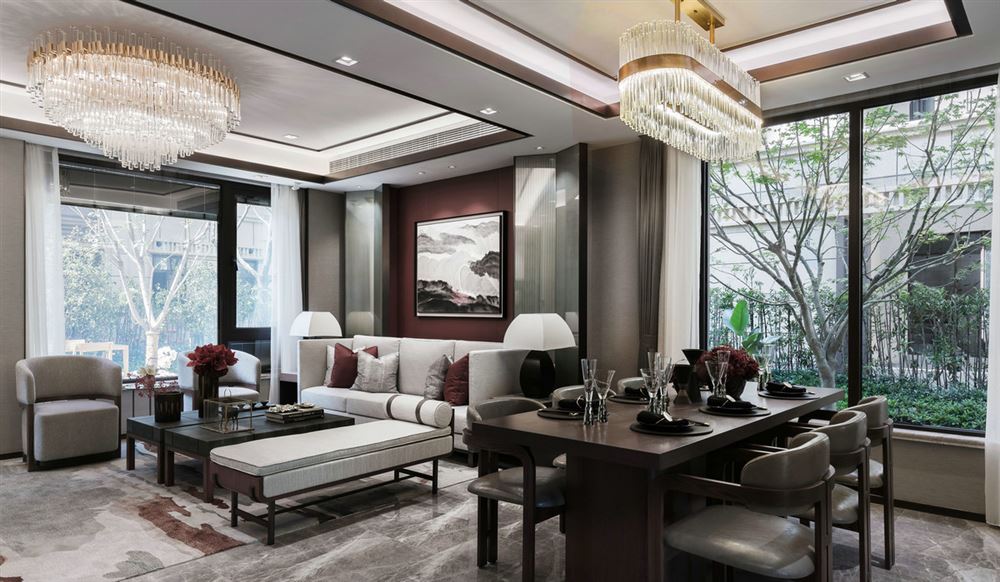 佛山市海倫堡·美的·玖悅府新中式風(fēng)格別墅裝修案例