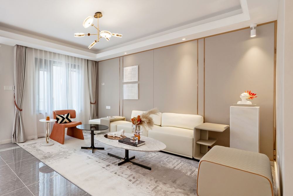 江門市東方豪苑輕奢風(fēng)格三居室裝修案例