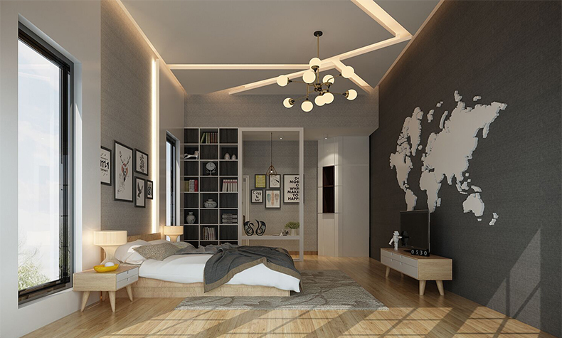 現(xiàn)代簡約風格別墅裝修設(shè)計效果圖-瀧景花園別墅365平米-別墅臥室裝修設(shè)計 現(xiàn)代簡約風格別墅裝修設(shè)計效果圖-瀧景花園別墅365平米-別墅臥室裝修設(shè)計