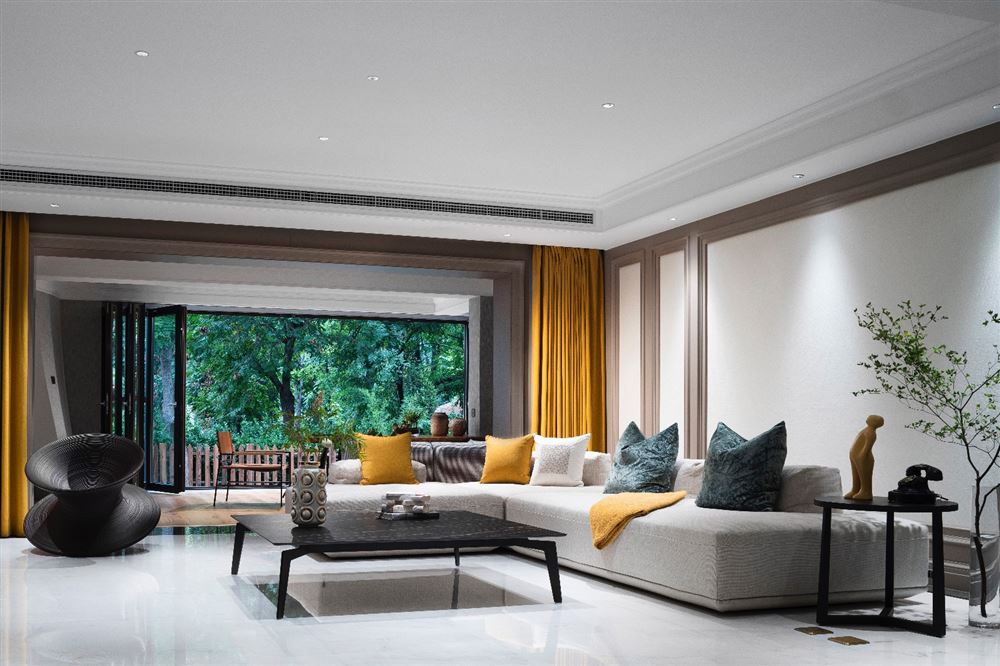 江門市雁山豪苑美式風(fēng)格三居室裝修案例