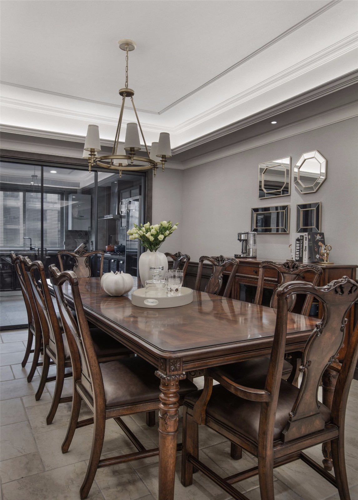 美式古典風(fēng)格家裝設(shè)計(jì)室內(nèi)裝修效果圖-餐廳 美式古典風(fēng)格家裝設(shè)計(jì)室內(nèi)裝修效果圖-餐廳