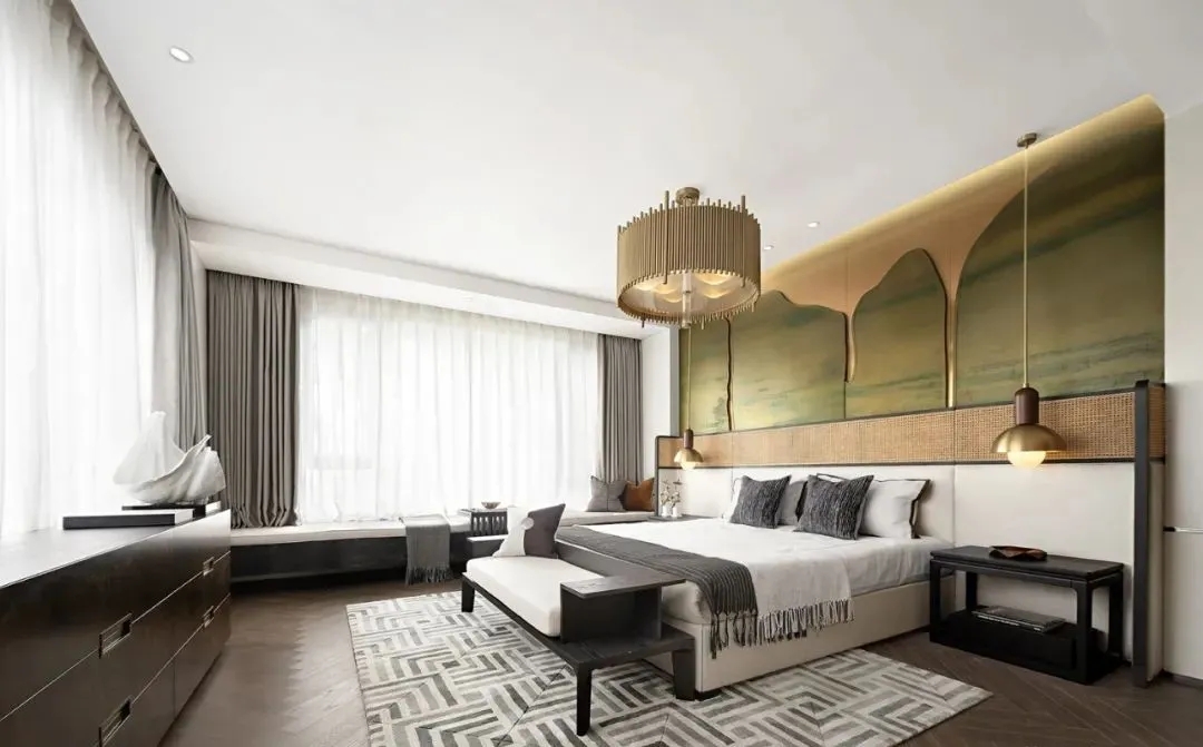 現(xiàn)代輕奢風格別墅室內(nèi)設(shè)計家裝案例-臥室 現(xiàn)代輕奢風格別墅室內(nèi)設(shè)計家裝案例-臥室