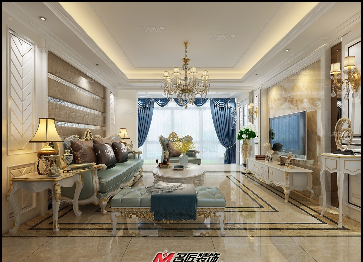 佛山市碧桂園·嶺南盛世歐式風格四居室裝修案例
