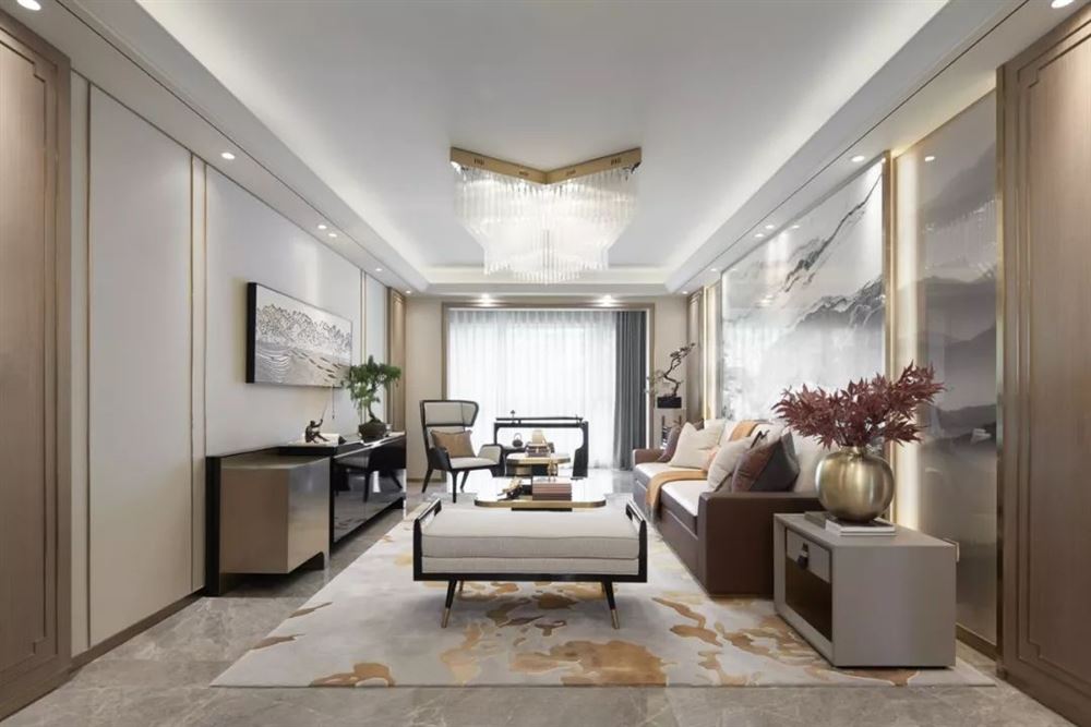 廣州市利海托斯卡納新中式風(fēng)格四居室裝修案例