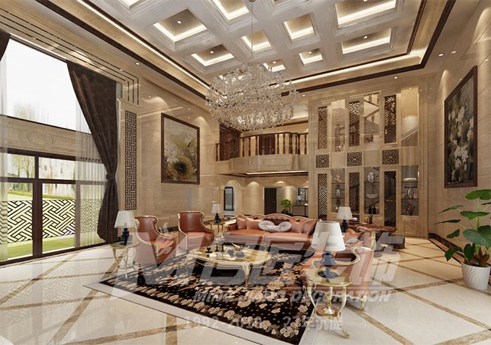 佛山市頤安·天璟名庭歐式風格四居室裝修案例