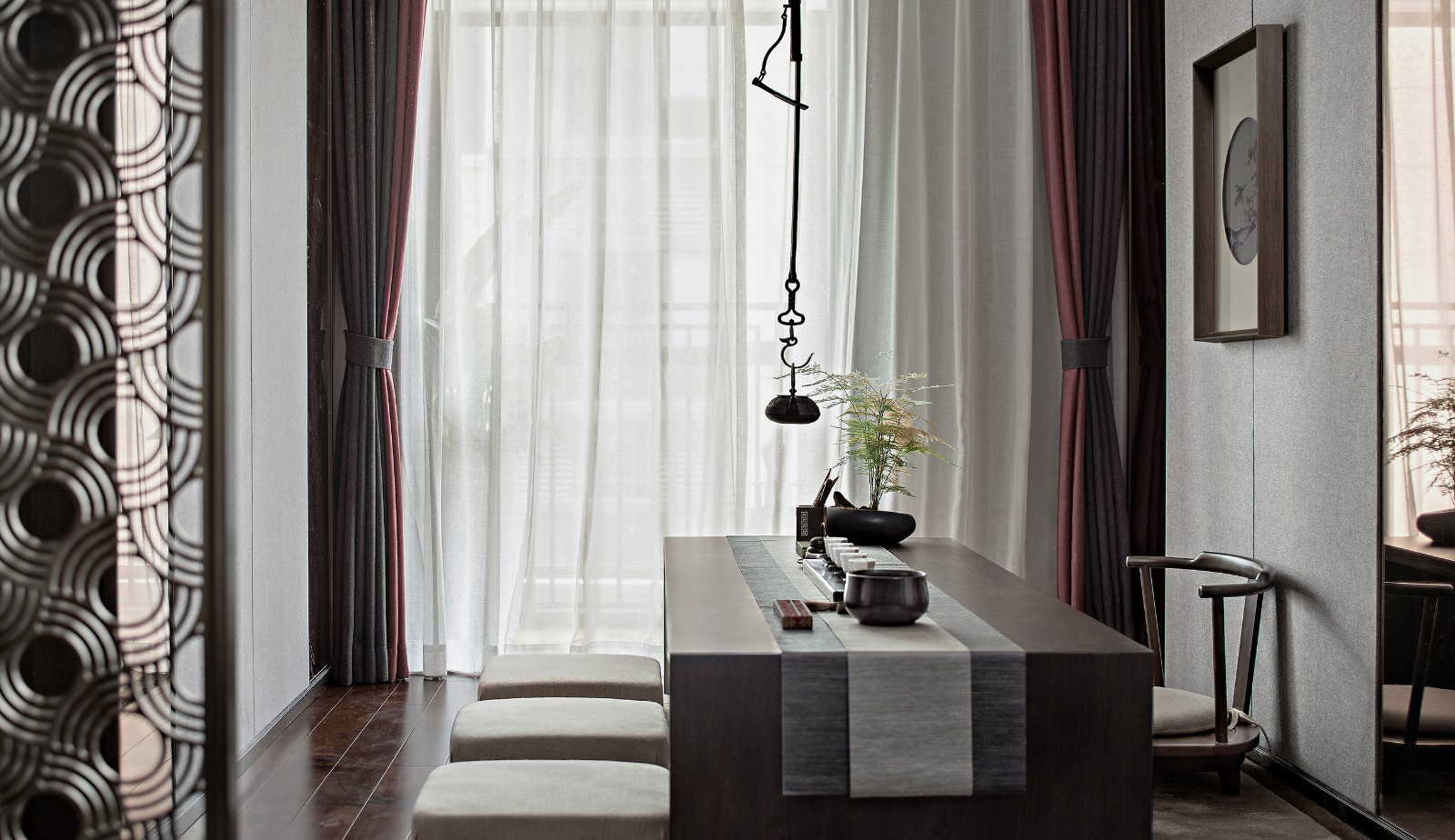 新中式風(fēng)格家裝設(shè)計室內(nèi)裝修效果圖-茶室 新中式風(fēng)格家裝設(shè)計室內(nèi)裝修效果圖-茶室