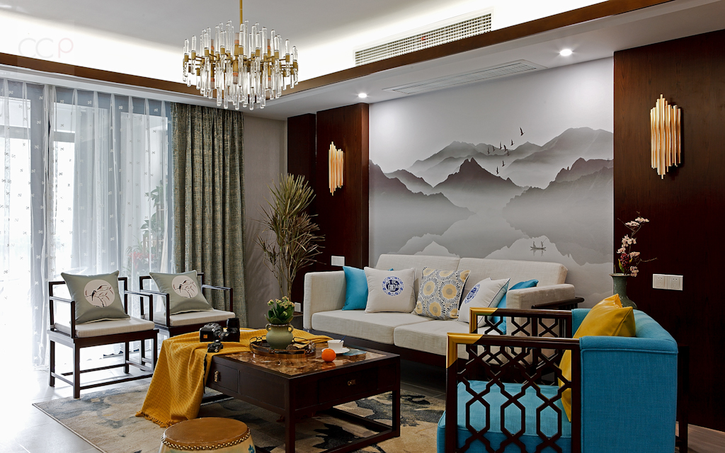 新中式風(fēng)格室內(nèi)設(shè)計家裝案例-客廳 新中式風(fēng)格室內(nèi)設(shè)計家裝案例-客廳