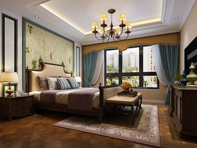 泰州市濱江新區(qū)富陽社區(qū)二區(qū)歐式風格三居室裝修案例