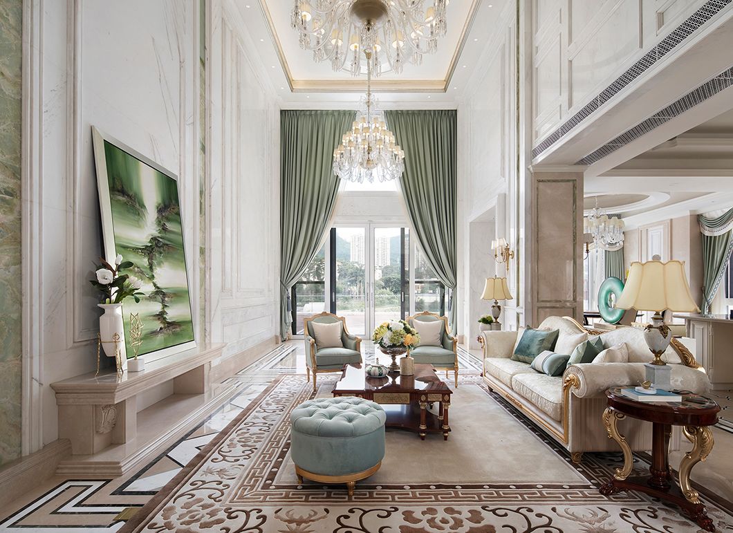 簡(jiǎn)歐風(fēng)格別墅裝修設(shè)計(jì)效果圖-天湖酈都別墅450平米-別墅客廳裝修設(shè)計(jì) 簡(jiǎn)歐風(fēng)格別墅裝修設(shè)計(jì)效果圖-天湖酈都別墅450平米-別墅客廳裝修設(shè)計(jì)