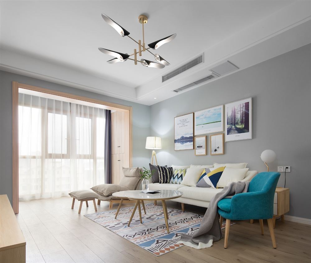 江門市銀泉花園北歐風(fēng)格三居室裝修案例