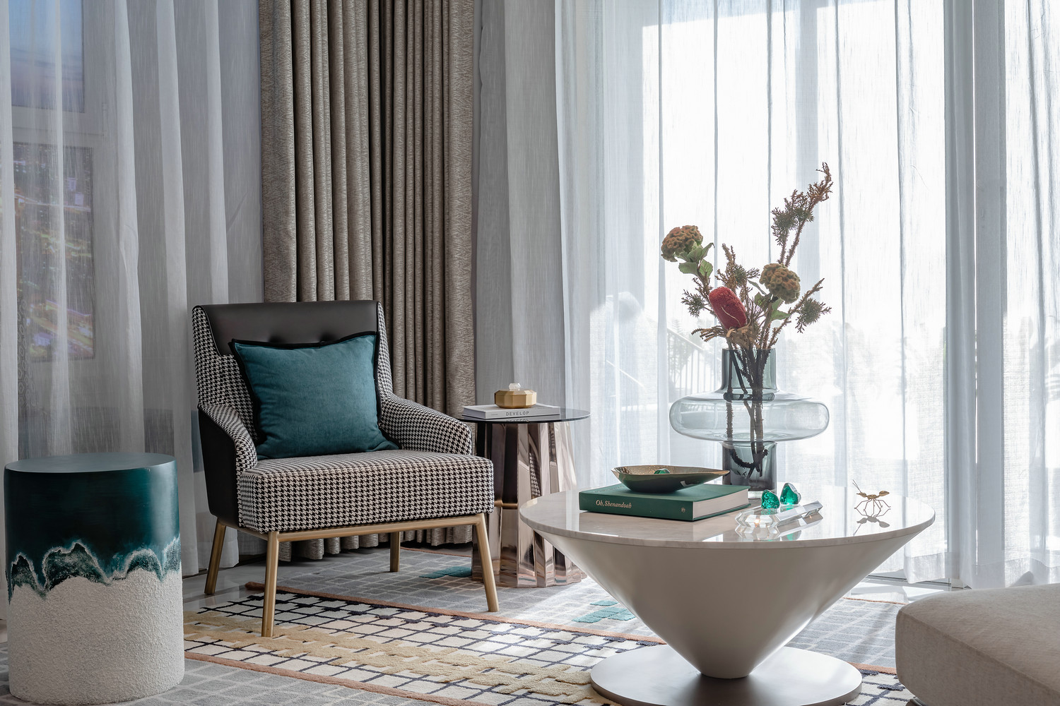 簡約新中式風(fēng)格室內(nèi)家裝案例效果圖-客廳休閑區(qū) 簡約新中式風(fēng)格室內(nèi)家裝案例效果圖-客廳休閑區(qū)