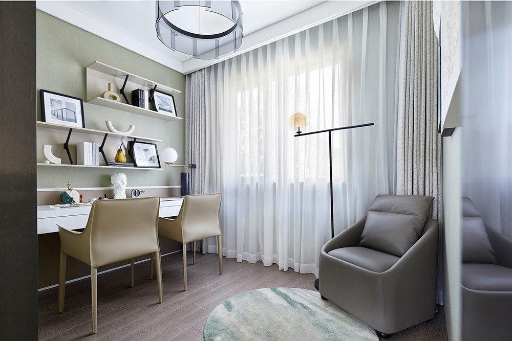 北歐輕奢風(fēng)格室內(nèi)家裝案例效果圖-書房 北歐輕奢風(fēng)格室內(nèi)家裝案例效果圖-書房