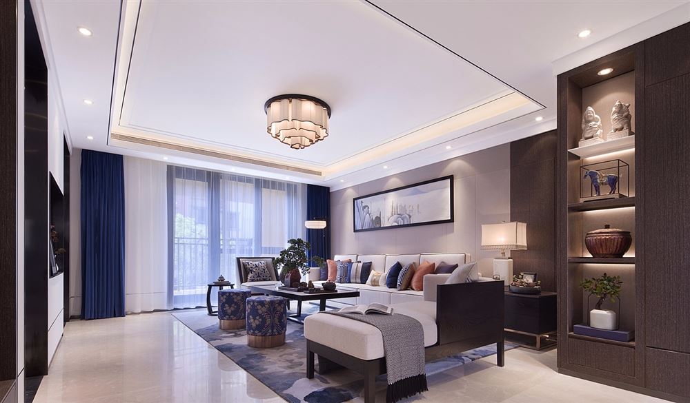 佛山市雅居樂(lè)萬(wàn)象郡新中式風(fēng)格四居室裝修案例