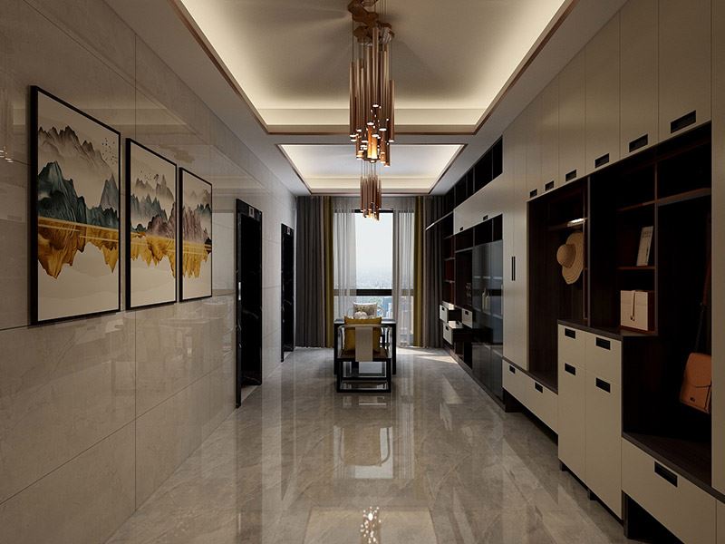 佛山市美的鷺湖森林度假區(qū)新中式風(fēng)格四居室裝修案例