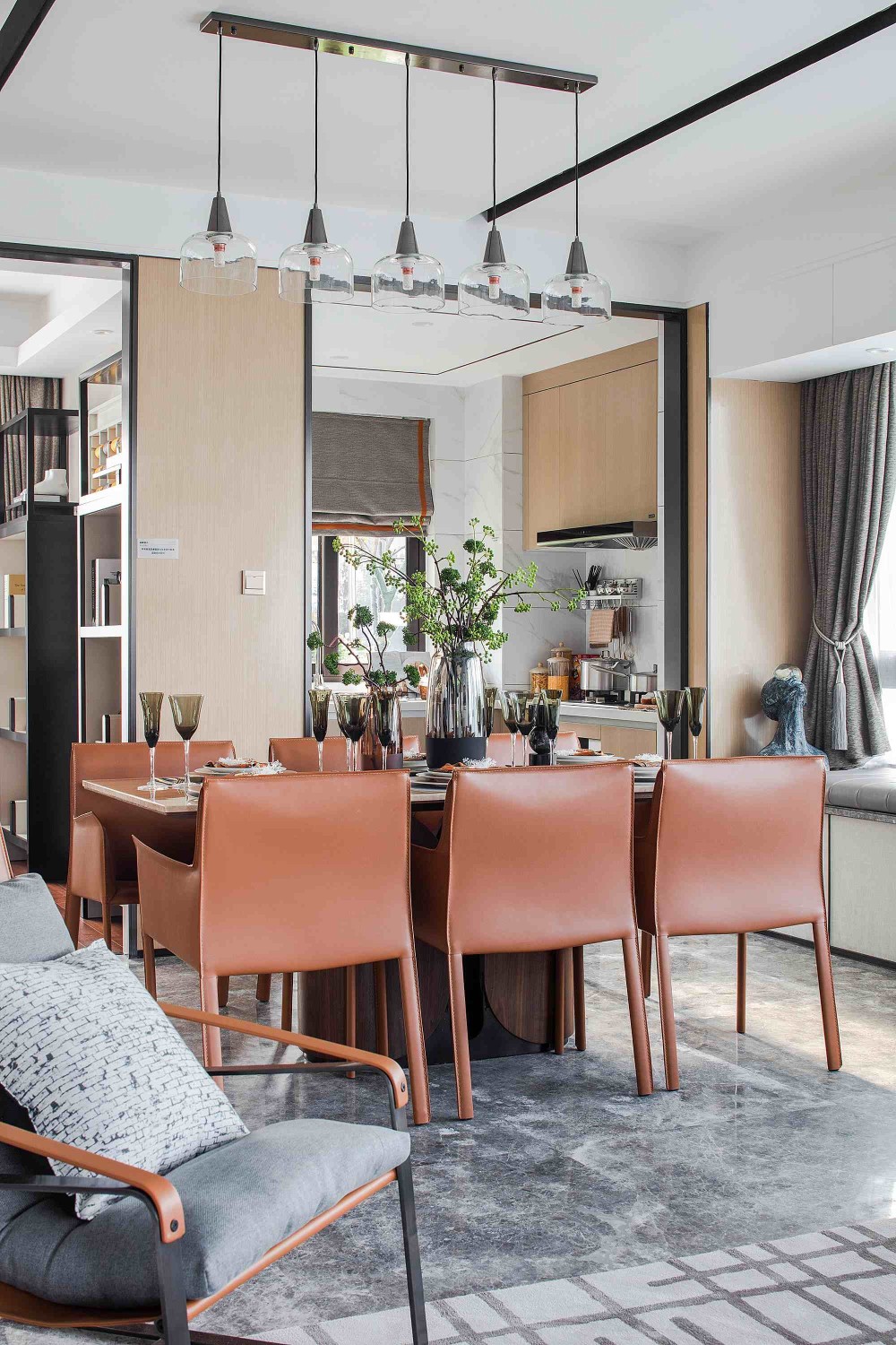 北歐風(fēng)格室內(nèi)家裝案例效果圖-餐廳 北歐風(fēng)格室內(nèi)家裝案例效果圖-餐廳