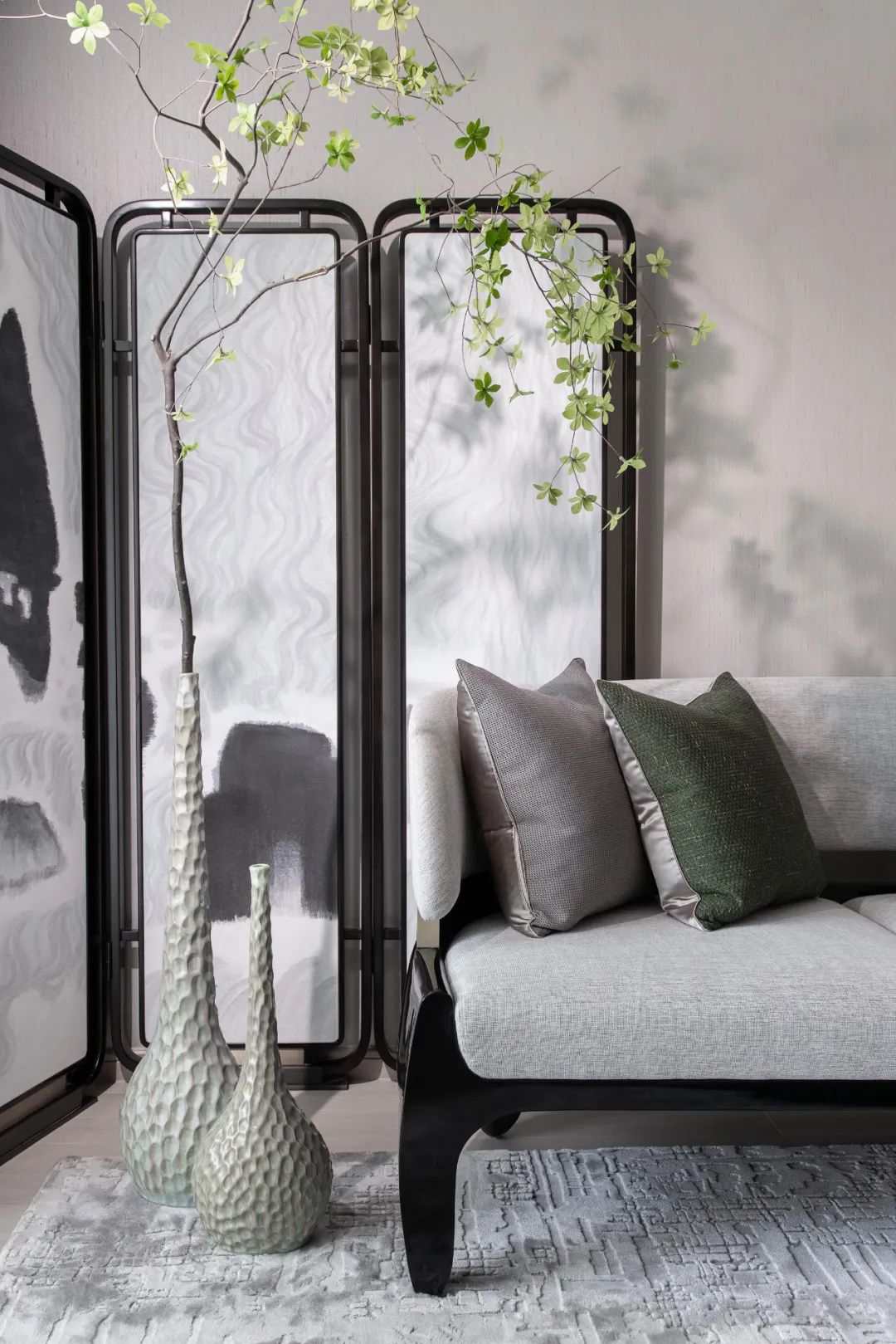 新中式風格室內設計家裝案例-客廳屏風 新中式風格室內設計家裝案例-客廳屏風