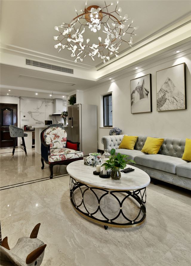 江門市恩平錦江花城美式風(fēng)格三居室裝修案例