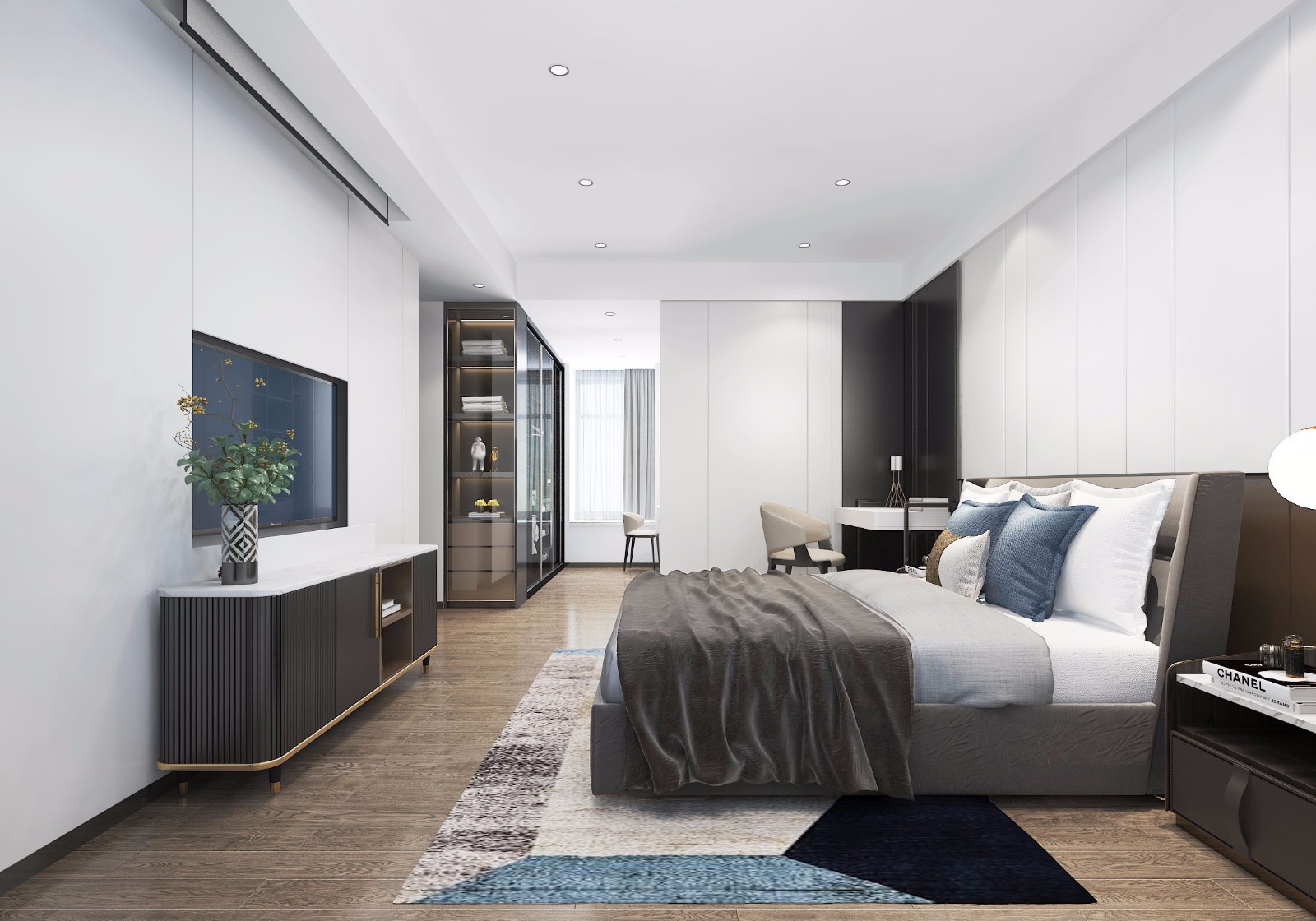 裝修案例現(xiàn)代簡約風格室內(nèi)裝修效果圖-臥室 裝修案例現(xiàn)代簡約風格室內(nèi)裝修效果圖-臥室