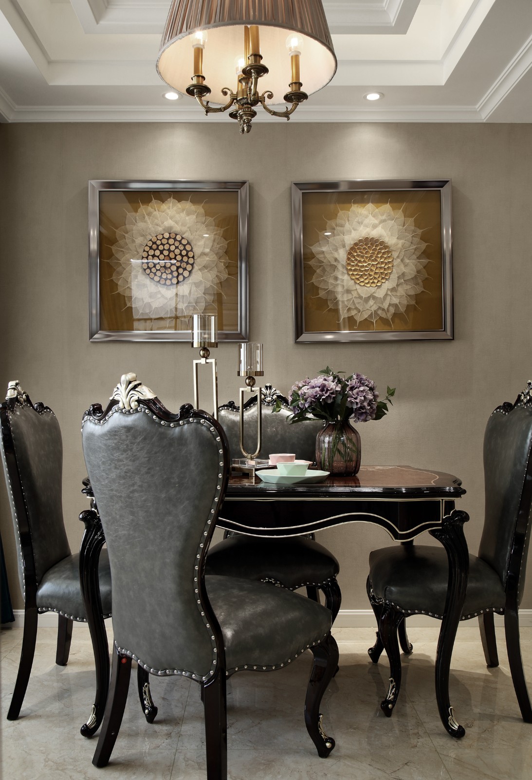裝修案例美式新古典風格室內(nèi)裝修效果圖-餐廳 裝修案例美式新古典風格室內(nèi)裝修效果圖-餐廳