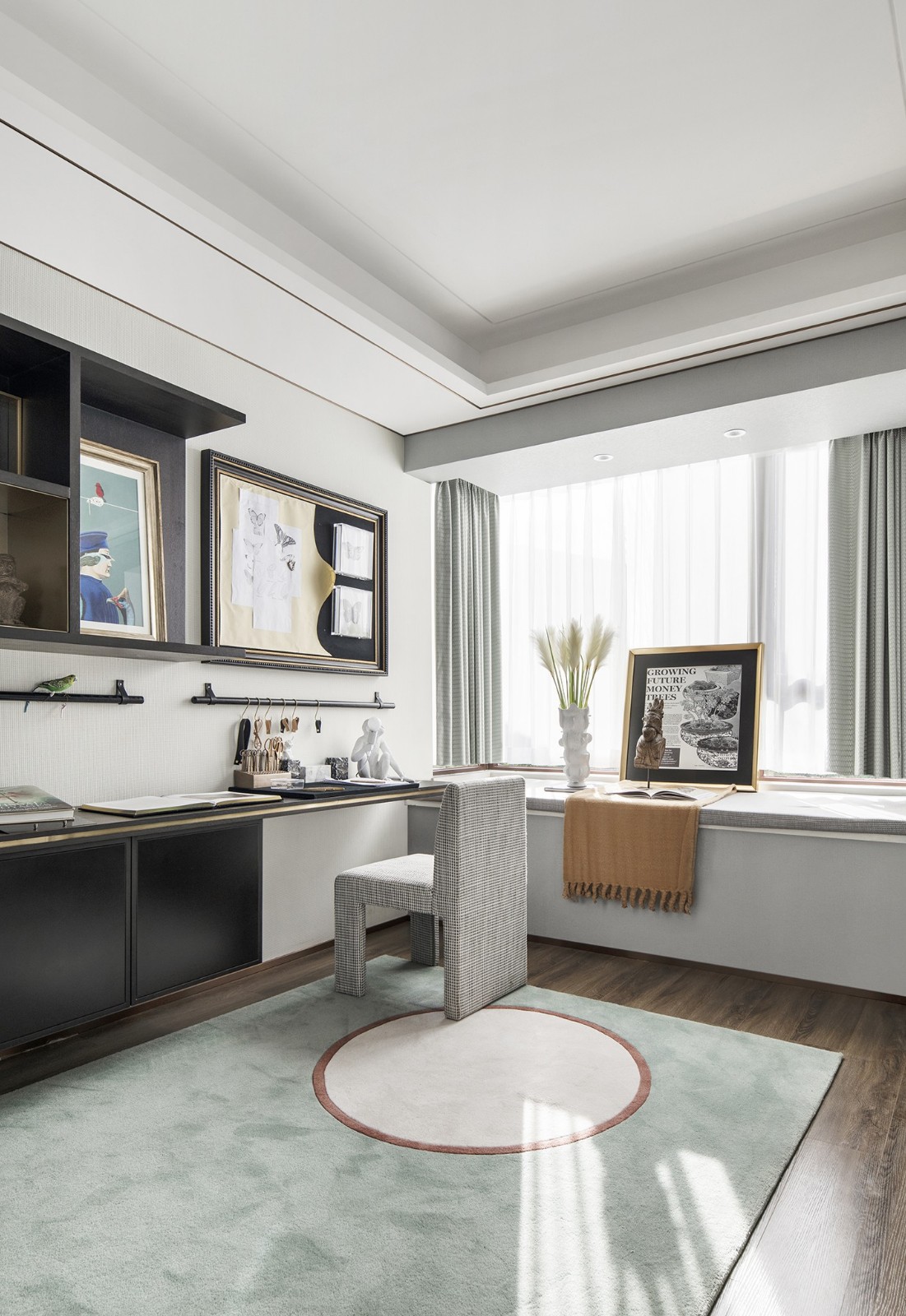 莫蘭迪輕奢風(fēng)格室內(nèi)設(shè)計家裝案例-書房 莫蘭迪輕奢風(fēng)格室內(nèi)設(shè)計家裝案例-書房