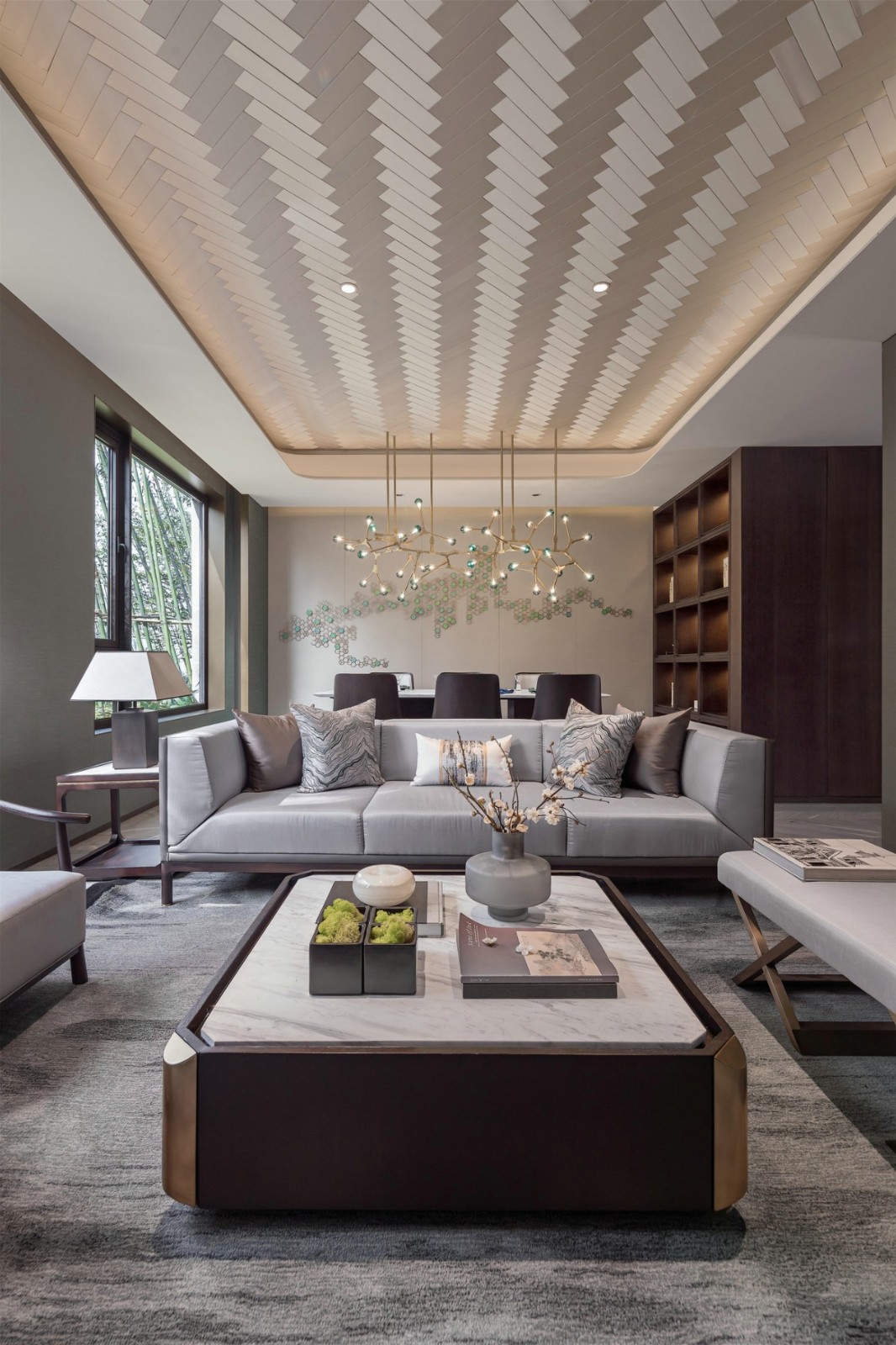 裝修案例新中式風(fēng)格室內(nèi)裝修效果圖-客廳 裝修案例新中式風(fēng)格室內(nèi)裝修效果圖-客廳