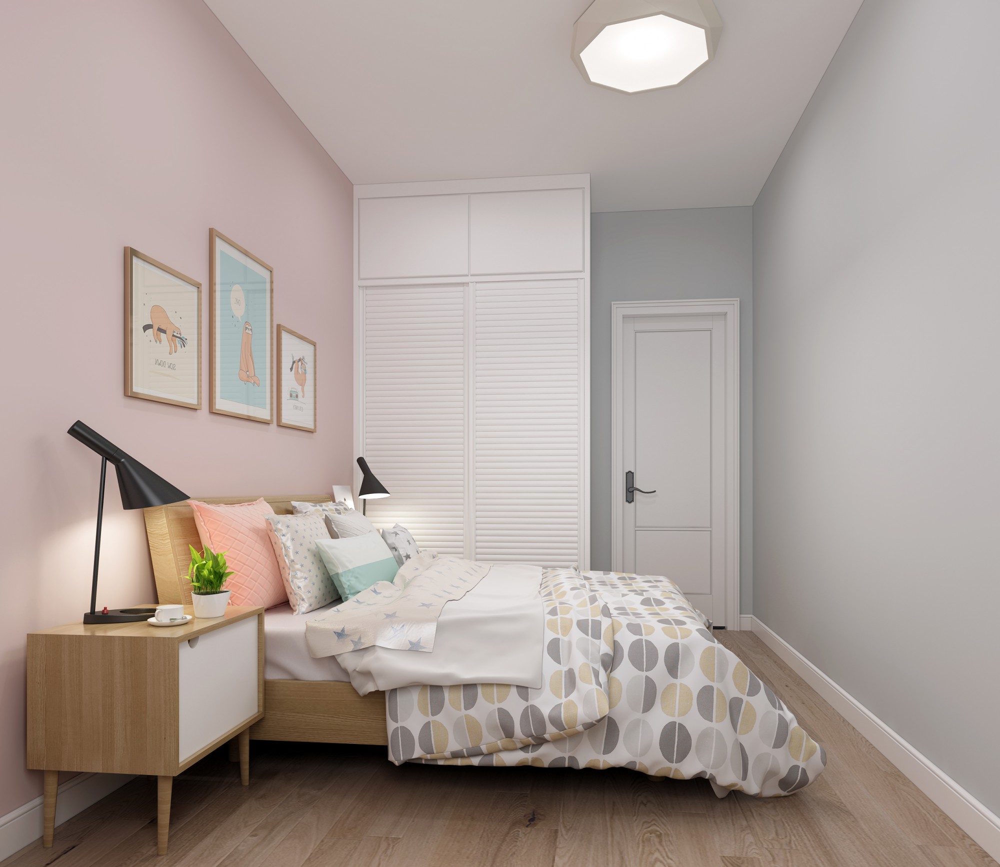 和合新城三居135平米北歐風(fēng)格裝修案例-臥室 和合新城三居135平米北歐風(fēng)格裝修案例-臥室