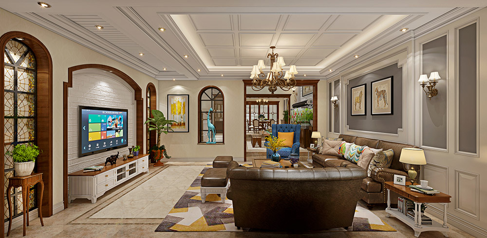 包頭小白河別墅320平米簡美風格裝修案例-客廳 包頭小白河別墅320平米簡美風格裝修案例-客廳