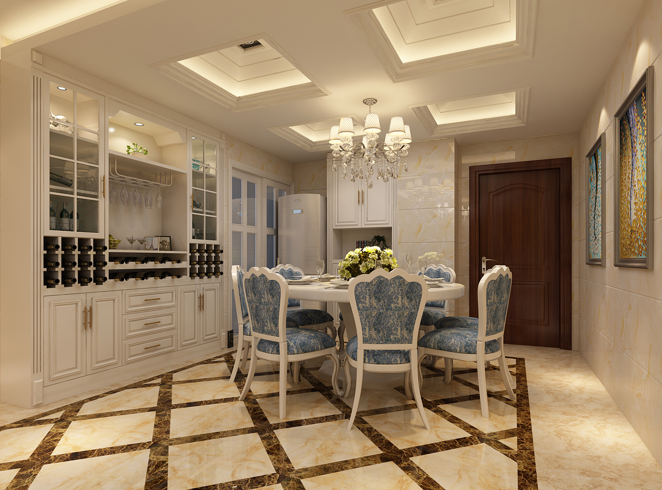 廣州市御華園歐式風格三居室裝修案例