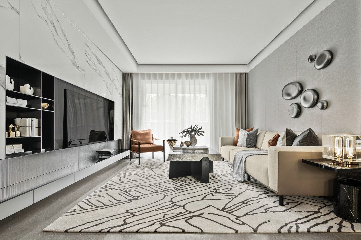 現(xiàn)代簡約風格室內(nèi)家裝案例效果圖-客廳 現(xiàn)代簡約風格室內(nèi)家裝案例效果圖-客廳